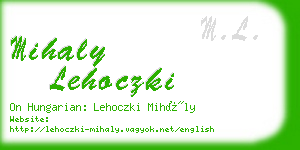 mihaly lehoczki business card